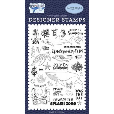 Carta Bella Fish Are Friends Clear Stamps - Under The Sea